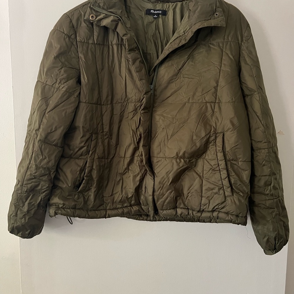 Madewell Olive Puffer Jacket